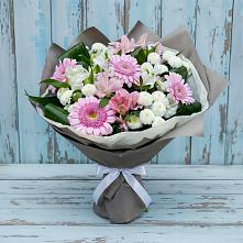 Букет цветов из:  Герберы, Альстромерии и Хризантемы #REPLACE_PRED# Першутино
