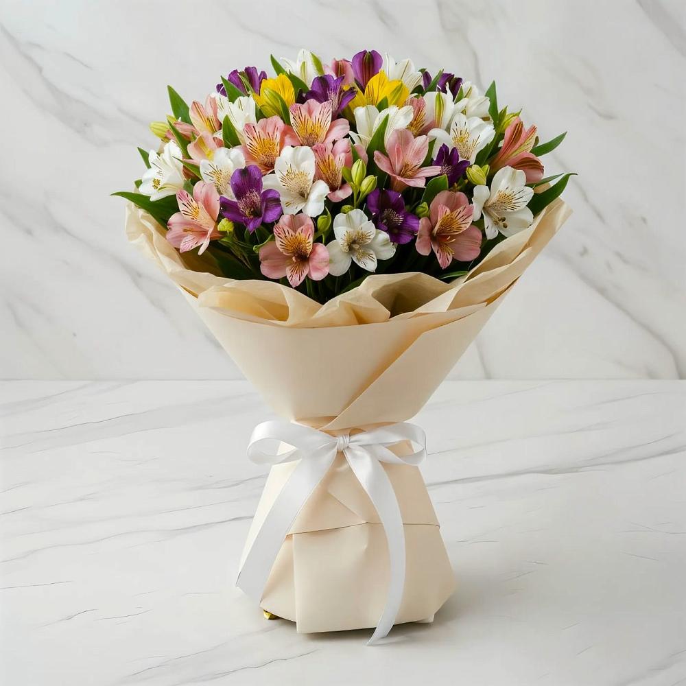 Букет цветов из: Альстромерии в Першутино