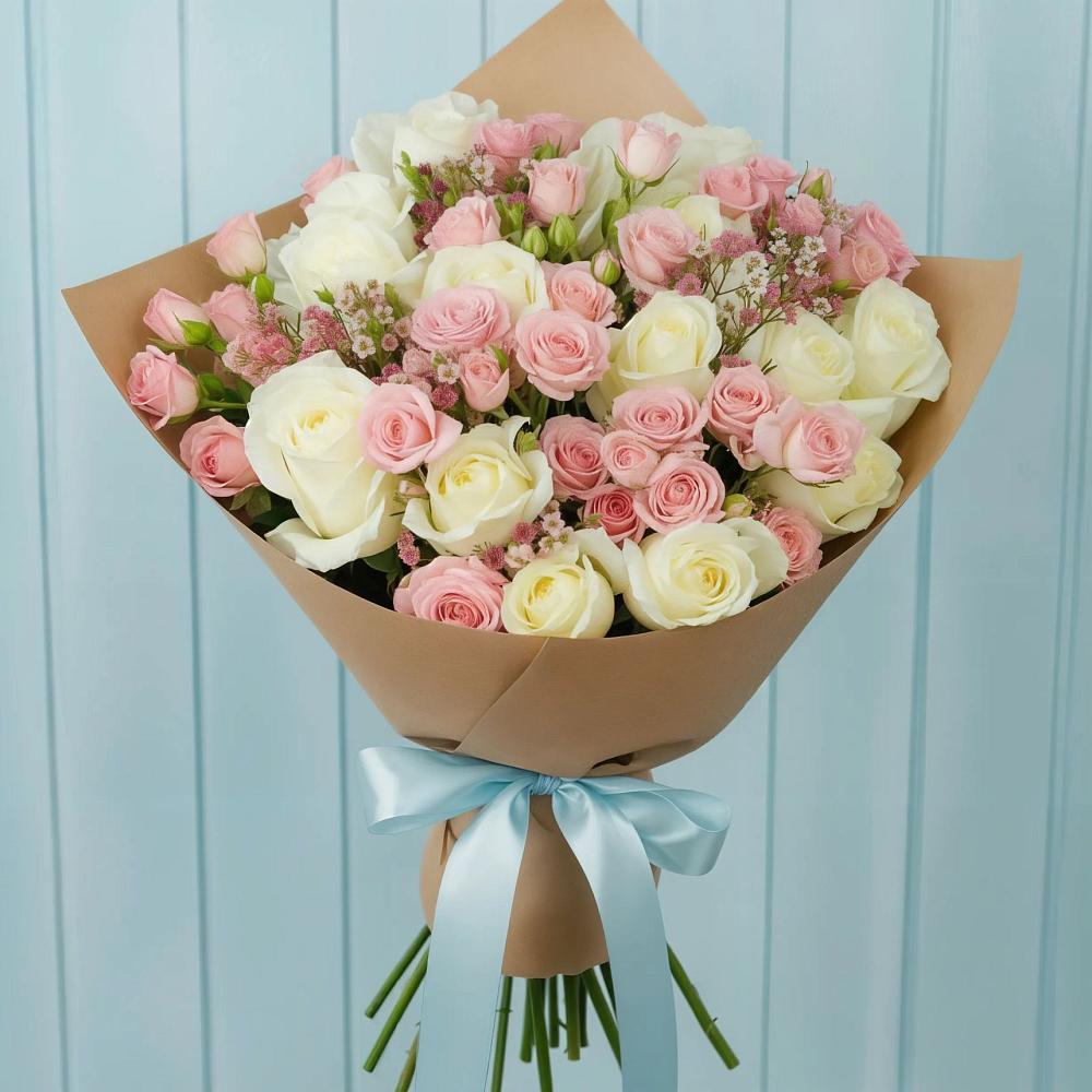 Букет цветов из: Розы в Першутино