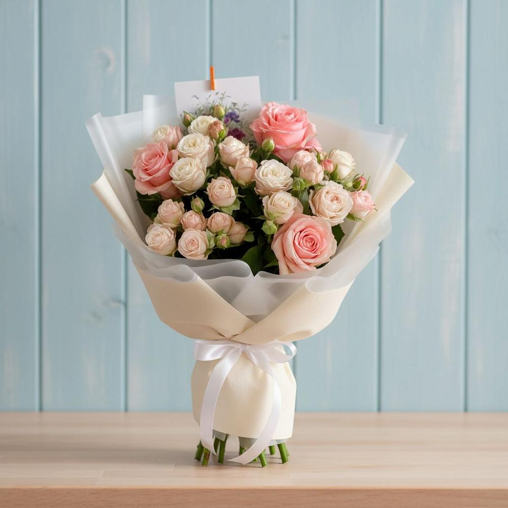 Букет цветов из: Розы в Першутино