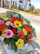 Букет цветов из:  Герберы #REPLACE_PRED# Першутино