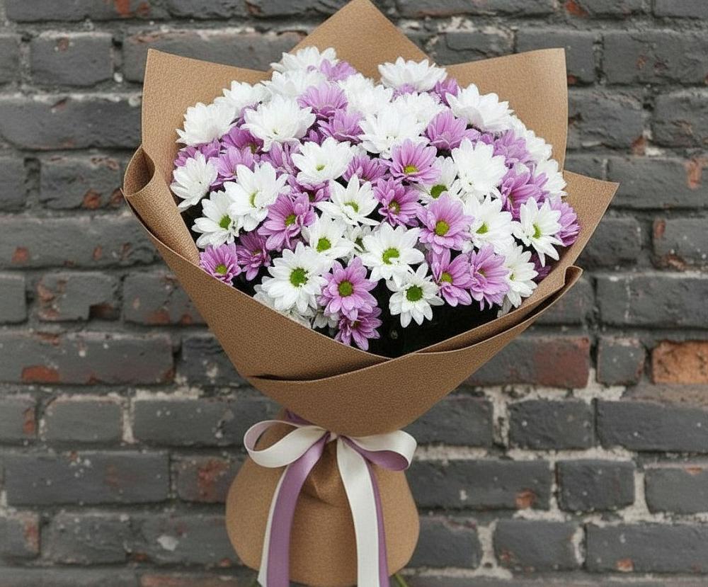 Букет цветов из: Хризантемы в Першутино