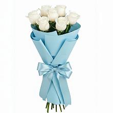 Букет 7 белых роз Проуд в Першутино