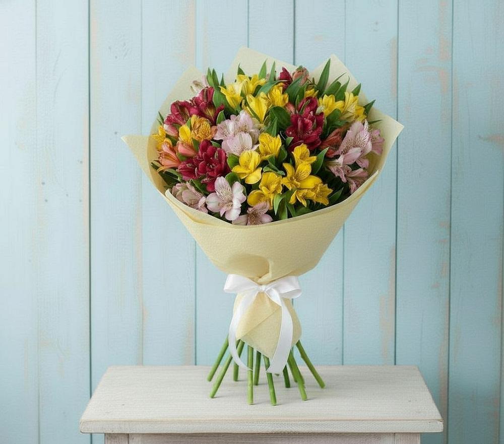 Букет цветов из: Альстромерии в Першутино