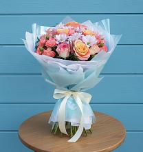 Букет цветов из:  Хризантемы и Розы #REPLACE_PRED# Першутино