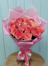 Букет 15 Розовых роз Равель в Першутино