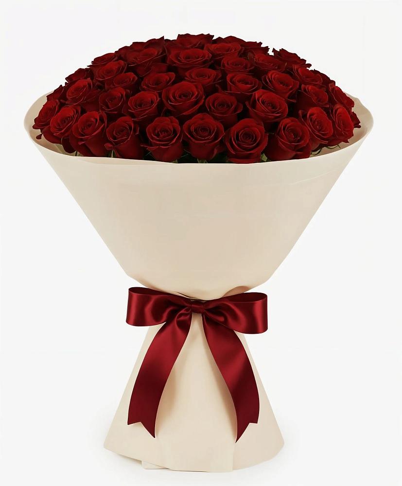 Букет 101 Бордовая роза Блэк Бакарра в Першутино