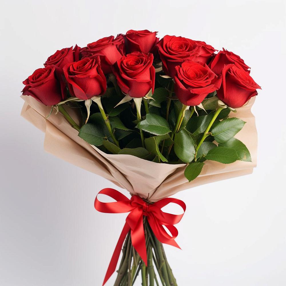 Букет 11 Красных роз Эдлесс Лав в Першутино